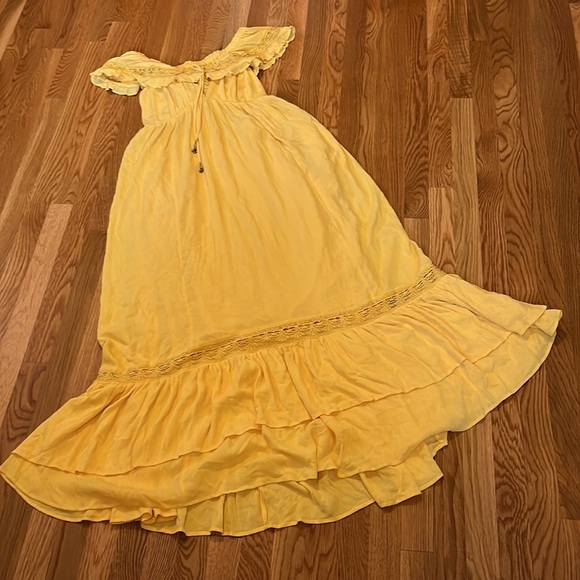 NWT Free People Endless Summer Moonlight Ocean Maxi Dress Size Med Sunset Gold - Picture 6 of 10